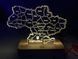 Настільний нічник карта України | Акрил + LED (120 годин автономності)